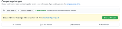 Creating a Pull Request in Same Repo