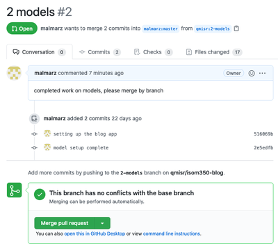 Memebers Can Open the Pull Request to See all Change Details and Discussion